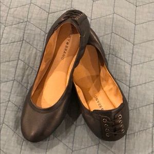 Lucky Brand ballet flat-black leather